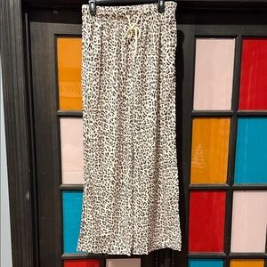 Leopard Print Wide-Leg Pants